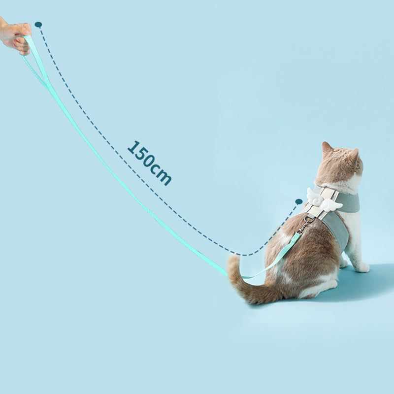 Angel Wings Cat Harness & Leash Set — Escape Proof