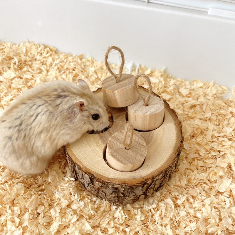 Wooden Foraging Snack Box for Rabbits & Guinea Pigs