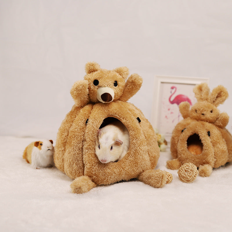 Arctic Velvet Pumpkin Sleeping Nest for Small Pets