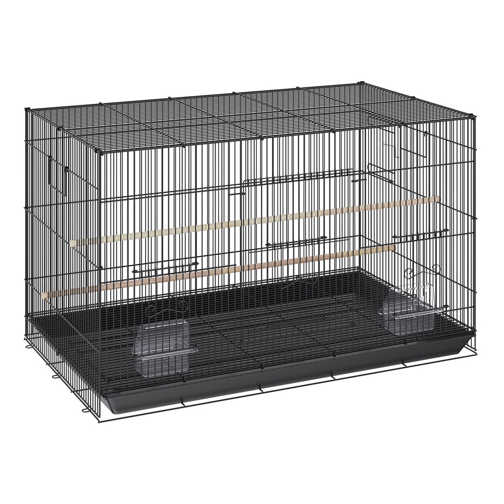 30" Metal Parakeet & Cockatiel Bird Cage with Rolling Stand
