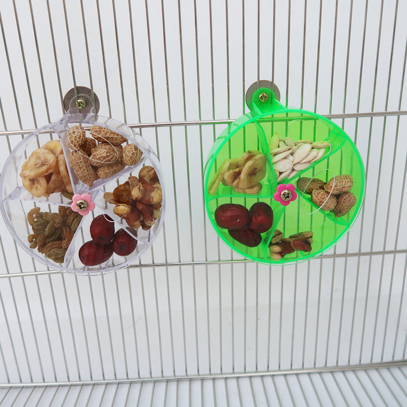 Acrylic Foraging Wind Wheel Toy for Parrots