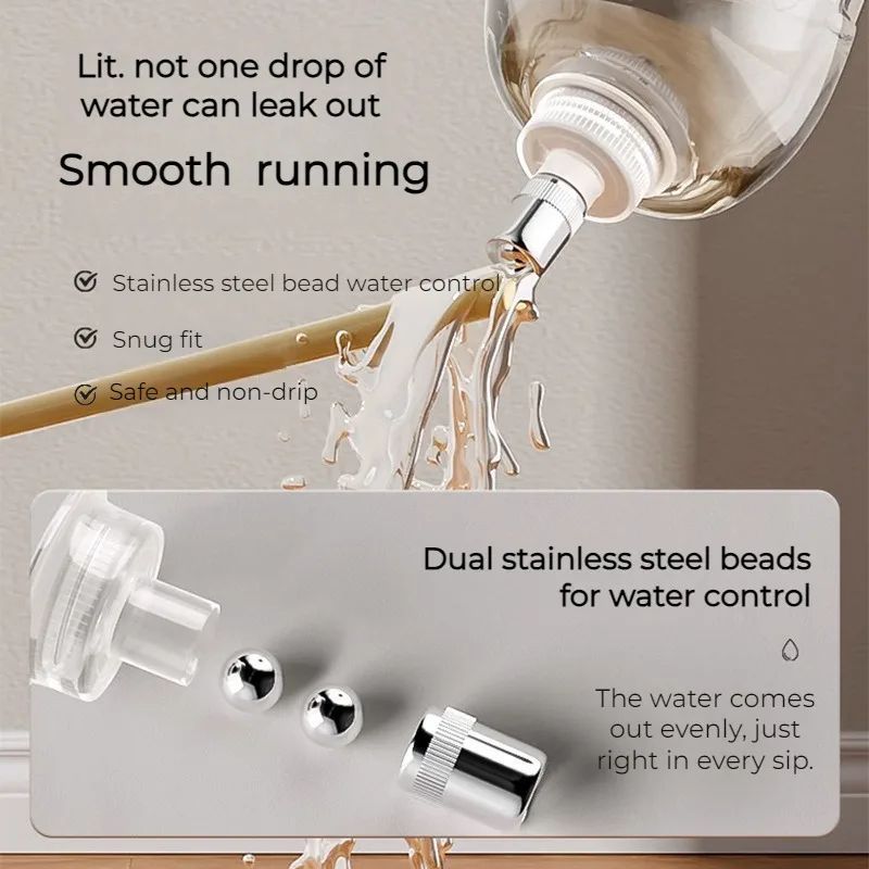 No-Drip Automatic Water Bottle for Dogs, Cats & Rabbits