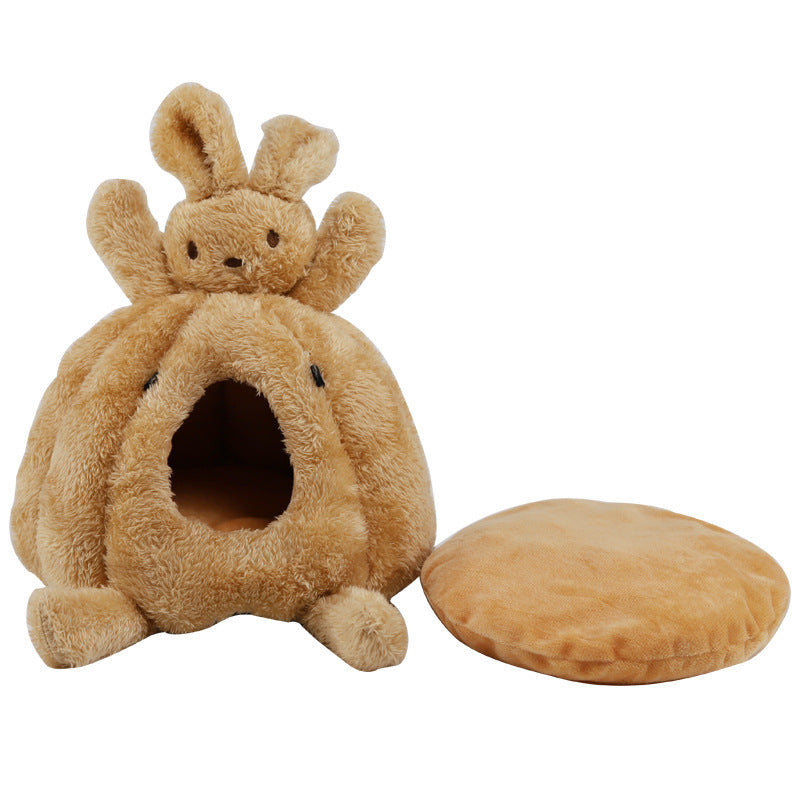 Arctic Velvet Pumpkin Sleeping Nest for Small Pets