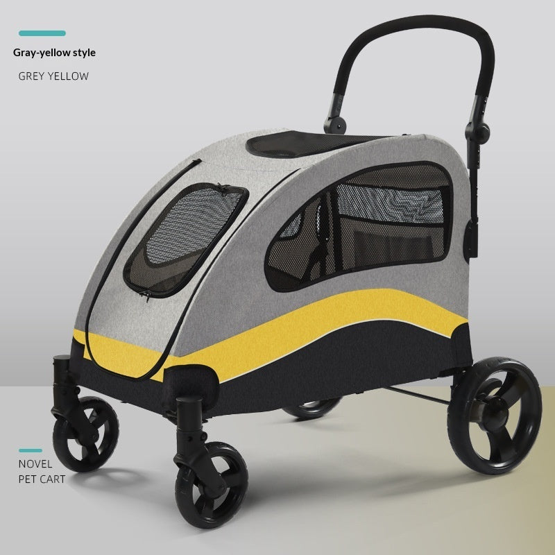 Lightweight Foldable Pet Stroller for Cats & Medium Dogs