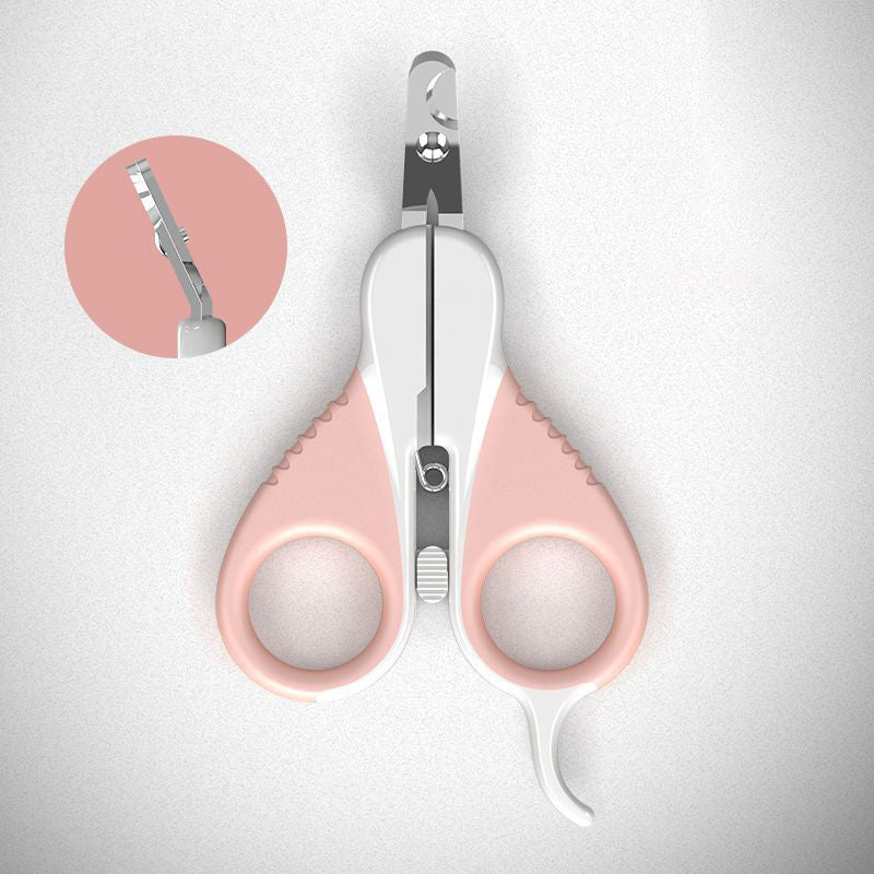 Cat Nail Clippers with Safety Guard & Angled Blade