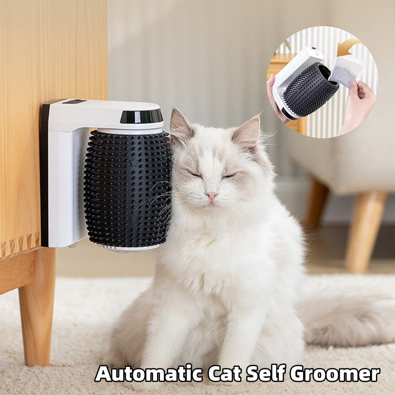Automatic Cat Corner Self-Groomer & Scratcher