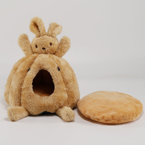 Arctic Velvet Pumpkin Sleeping Nest for Small Pets