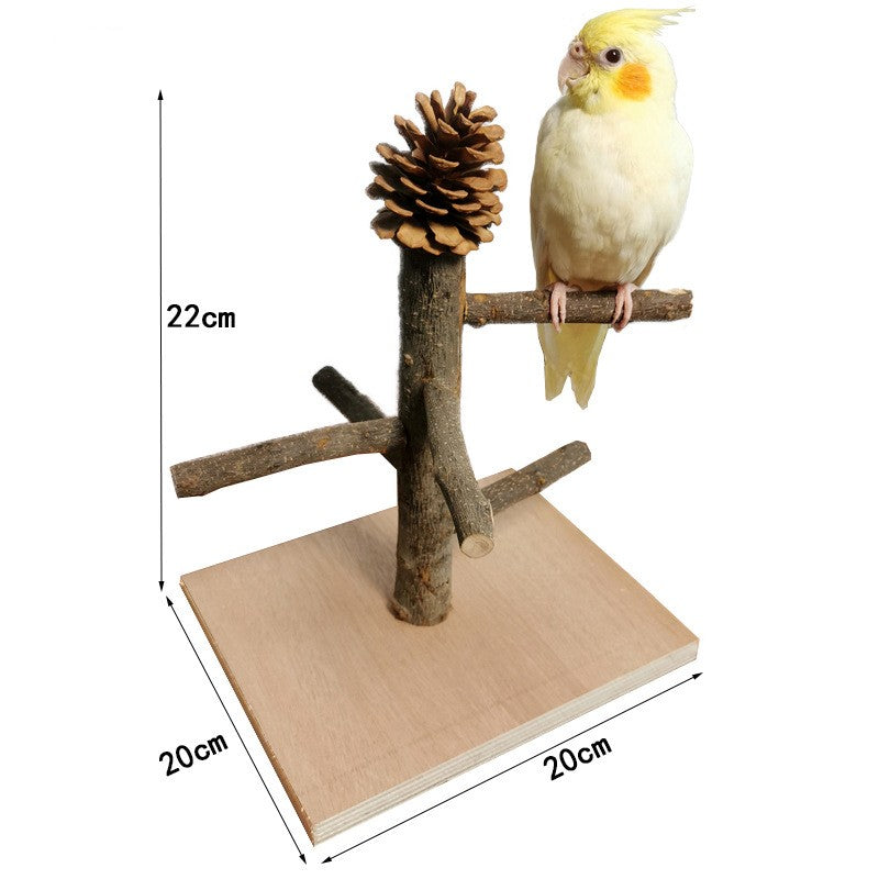 Solid Wood Parrot Training Stand — Multiple Styles