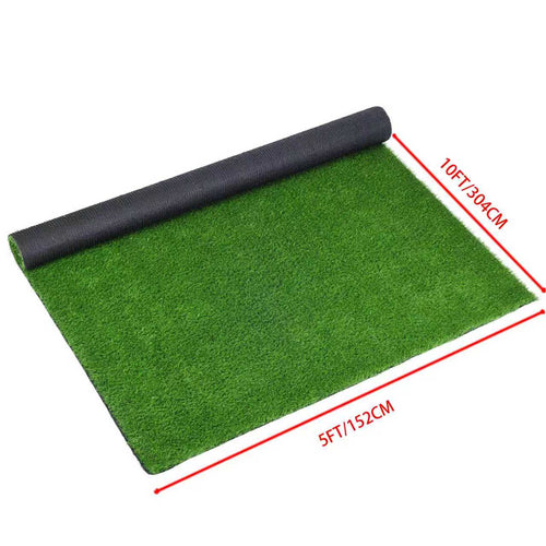 5FTX10FT Outdoor Artificial Grass Runner Rug, Thick Realistic Fake Grass Roll Decor Patio Balcony Garden Lawn, Dog Pets Turf Drain Mat, 0.78 Pile Height