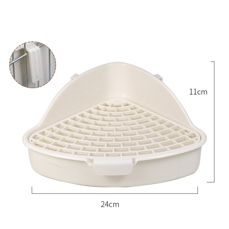 Corner Litter Box Potty Trainer for Rabbits & Small Pets