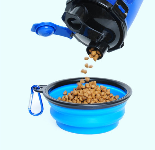 2-in-1 Portable Pet Water Bottle & Silicone Bowl