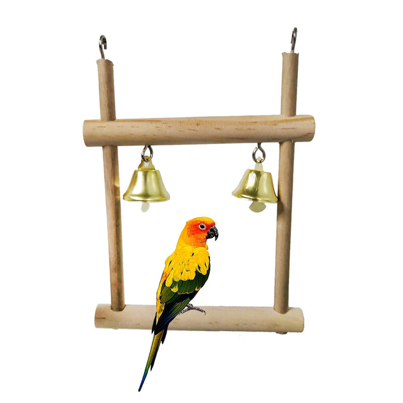 Natural Solid Wood Bird Stand