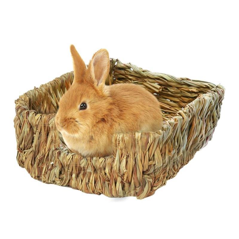 Hand-Woven Natural Grass Nest for Rabbits & Guinea Pigs