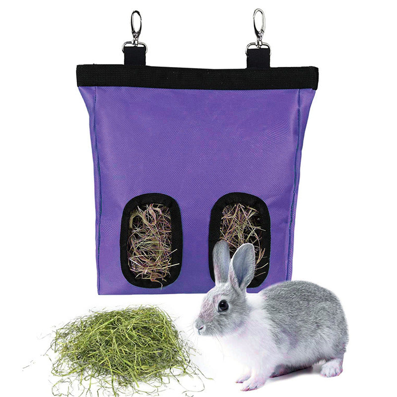 Hanging Hay Feeder Bag for Rabbits, Guinea Pigs & Chinchillas