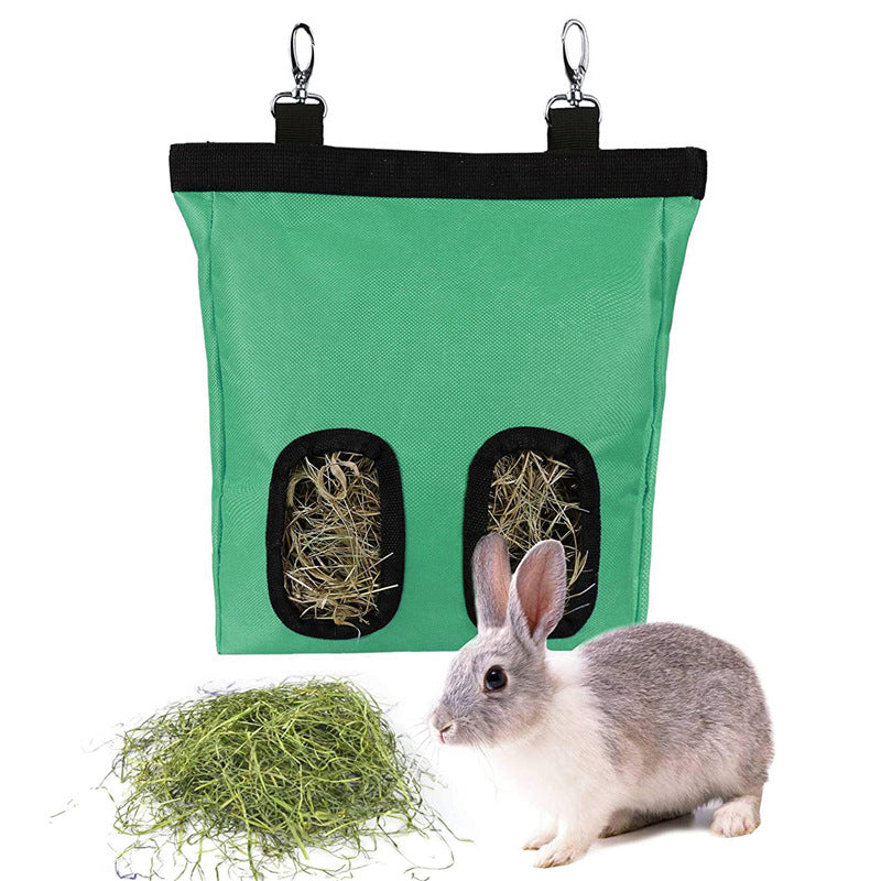 Hanging Hay Feeder Bag for Rabbits, Guinea Pigs & Chinchillas