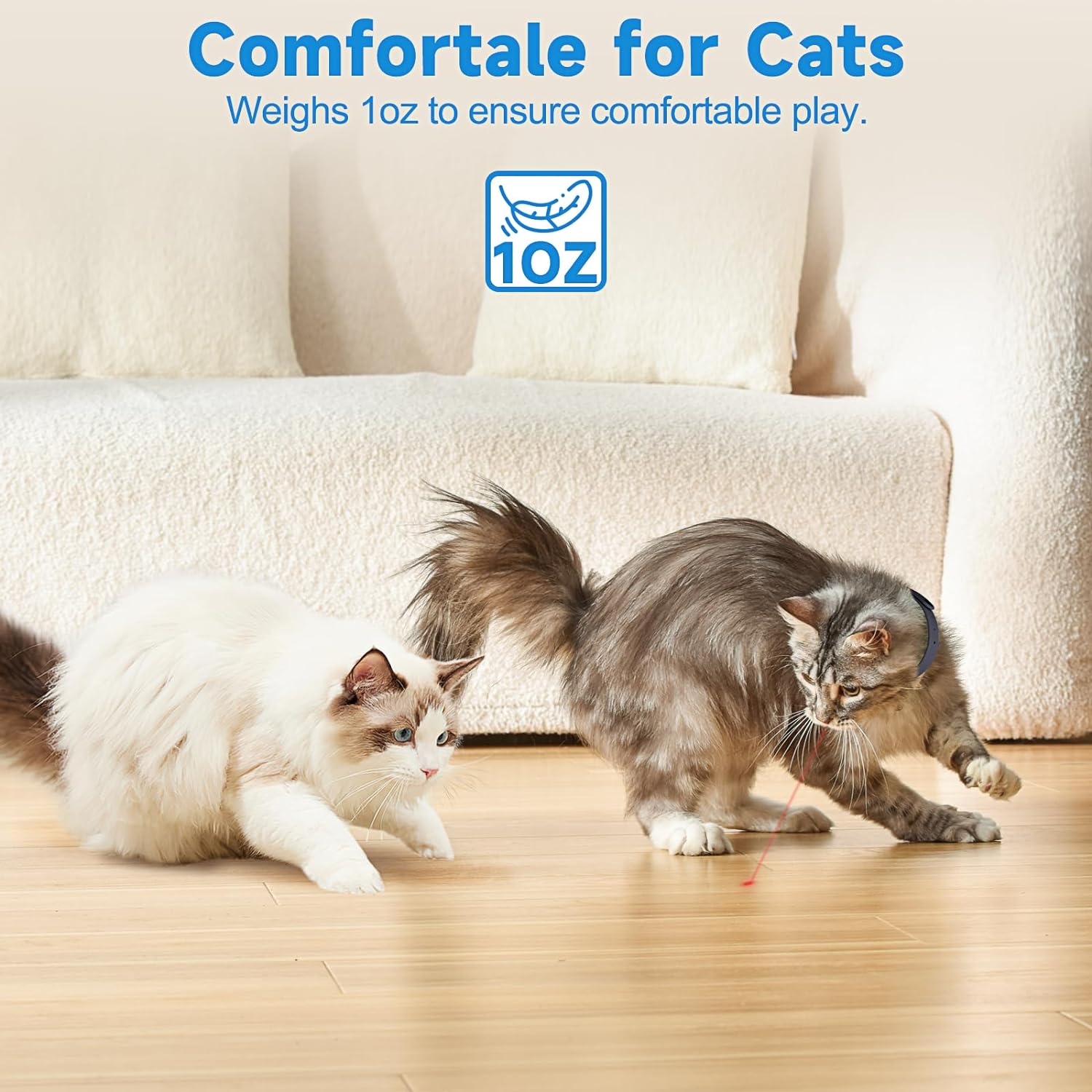 Wearable LED Smart Cat Toy Collar — Auto On/Off USB Rechargeable