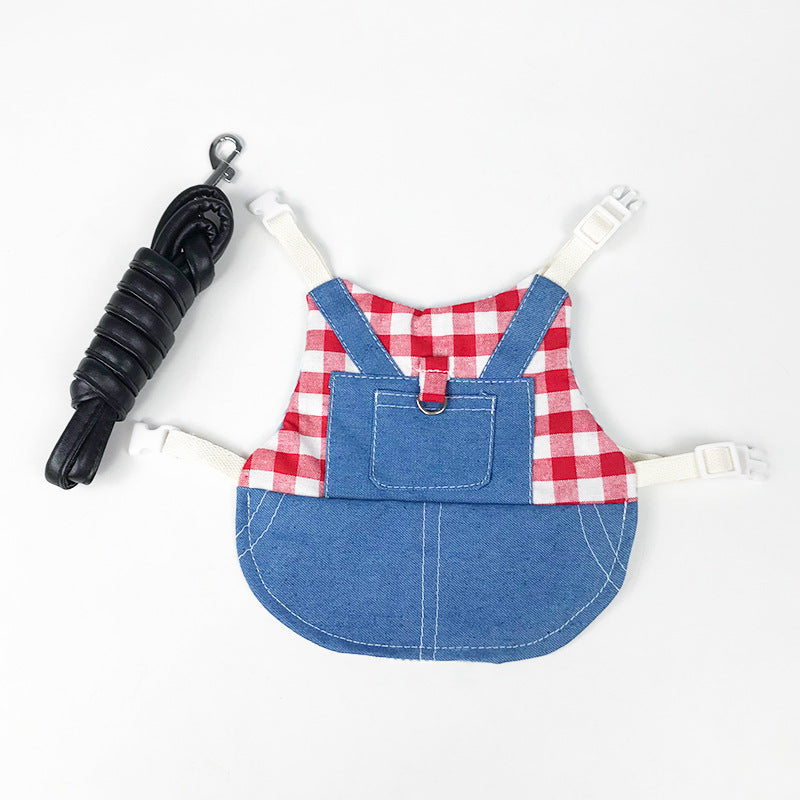 Rabbit Denim Jacket Harness & Leash Set
