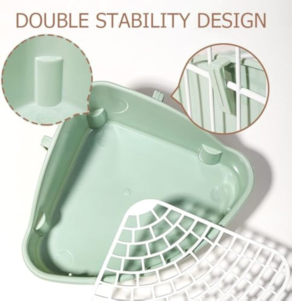 Corner Litter Box Potty Trainer for Rabbits & Small Pets