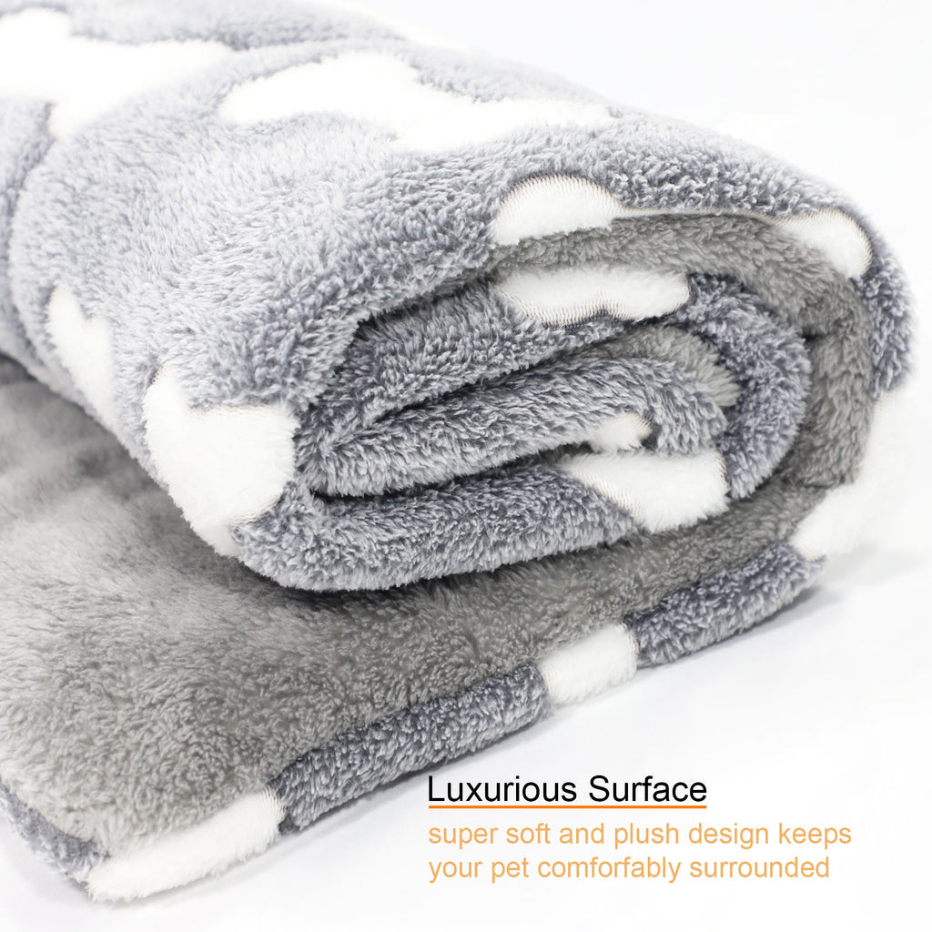 Self-Warming Reversible Fleece Pet Bed Mat for Dogs & Cats
