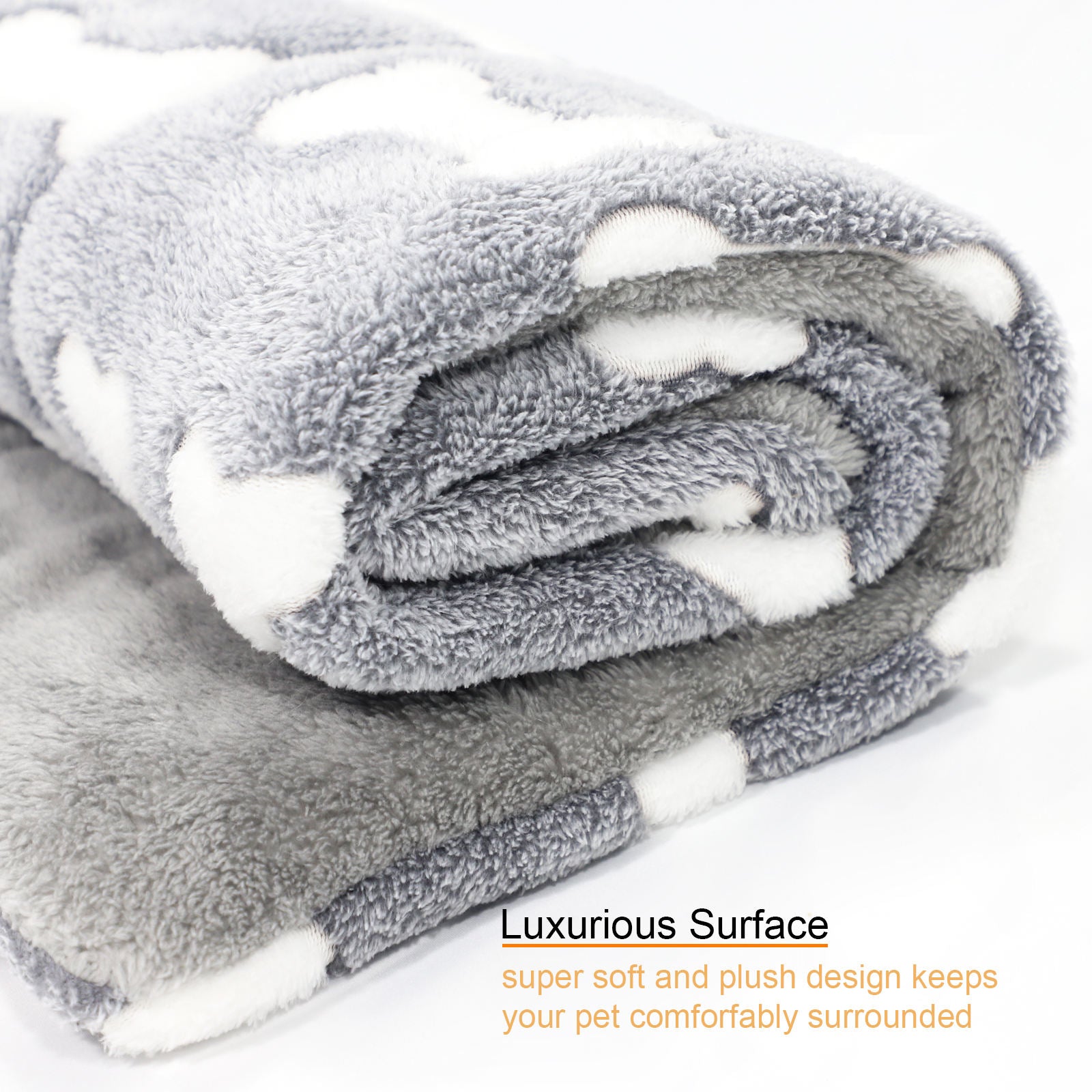 Self-Warming Reversible Fleece Pet Bed Mat for Dogs & Cats