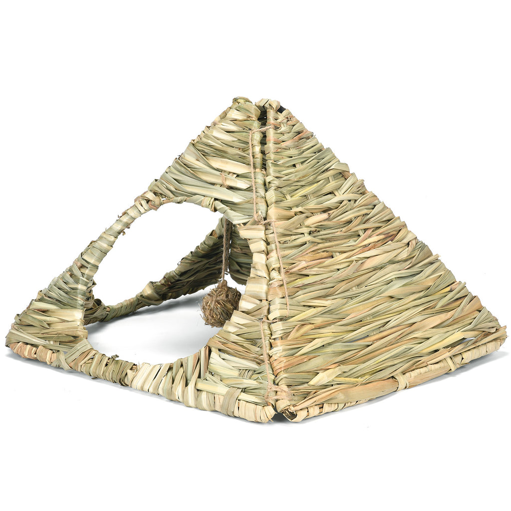 Foldable Natural Grass Hut for Rabbits & Small Pets