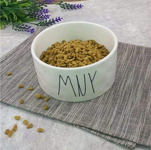 Ceramic Pet Bowl — Tilted Design for Cats & Small Dogs
