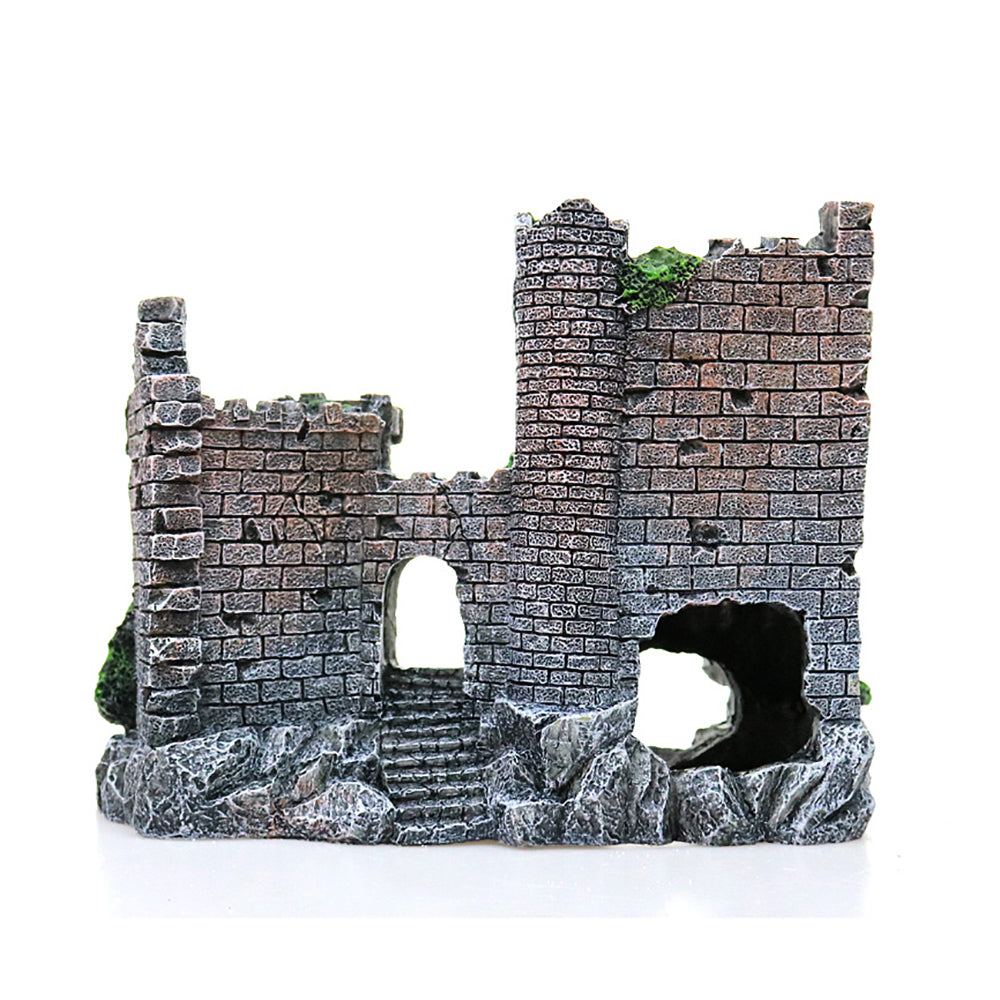 Resin Castle Aquarium Decoration — European Style