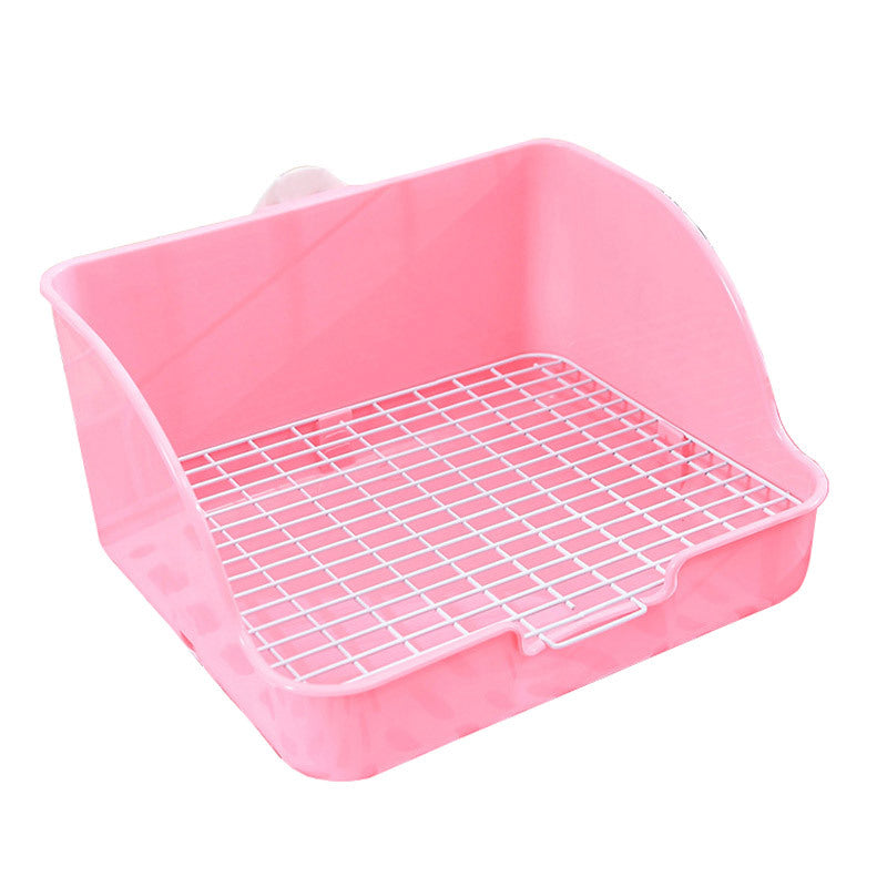 Square Wire-Top Litter Box for Rabbits & Guinea Pigs