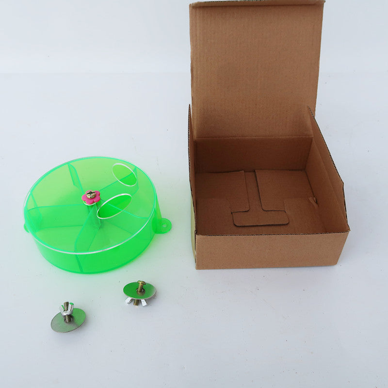 Acrylic Foraging Wind Wheel Toy for Parrots