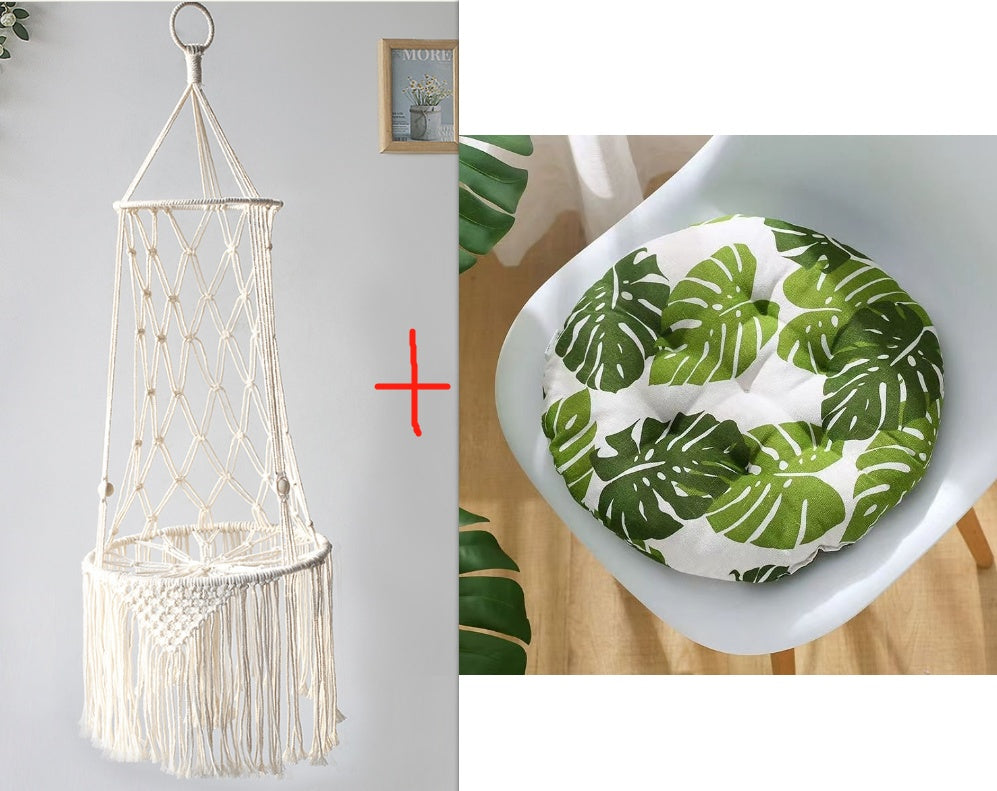 Macrame Hanging Cat Hammock Bed — Wall Swing
