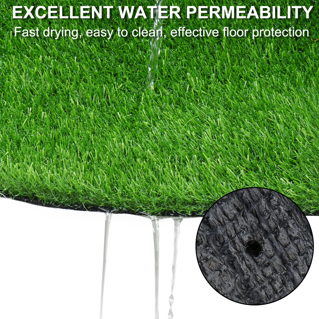 5×10ft Outdoor Artificial Grass Rug — Realistic Fake Turf for Patios, Balconies & Dog Areas