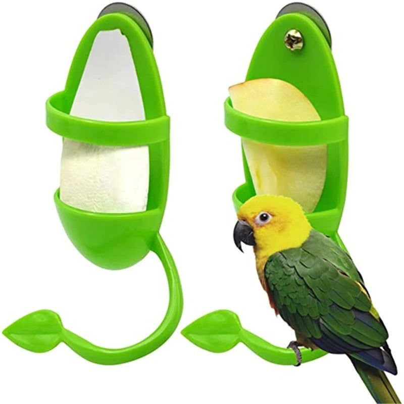 Parrot Cuttlebone & Food Holder Rack for Bird Cages