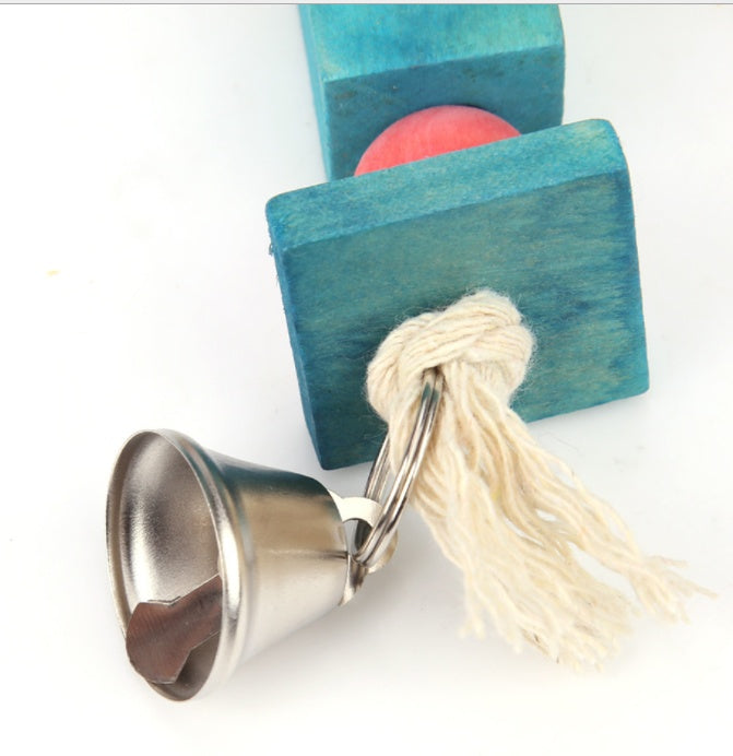 Colorful Hanging Bells & Swing Toy for Parrots