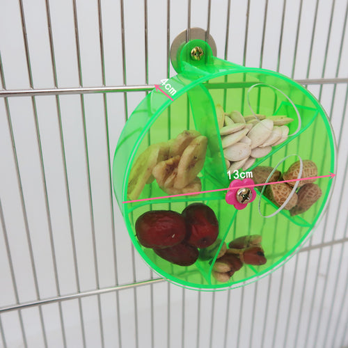 Acrylic Foraging Wind Wheel Toy for Parrots