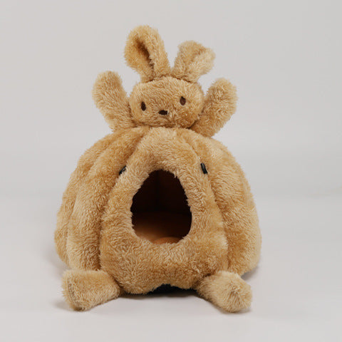 Arctic Velvet Pumpkin Sleeping Nest for Small Pets