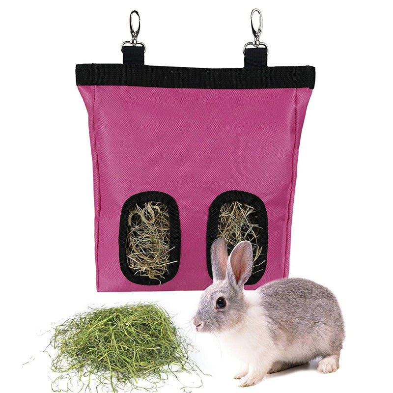 Hanging Hay Feeder Bag for Rabbits, Guinea Pigs & Chinchillas