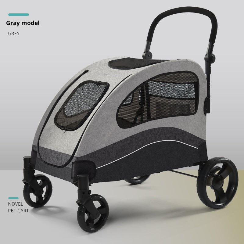 Lightweight Foldable Pet Stroller for Cats & Medium Dogs