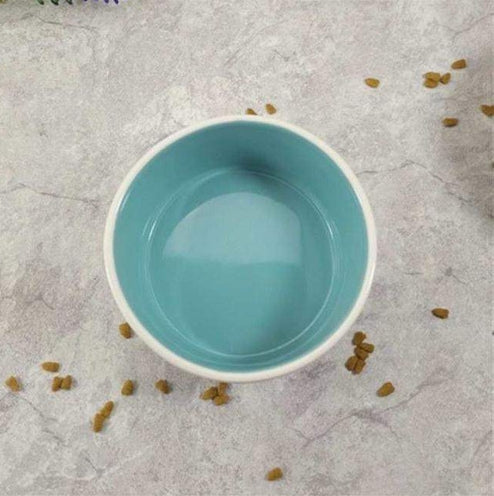 Ceramic Pet Bowl — Tilted Design for Cats & Small Dogs