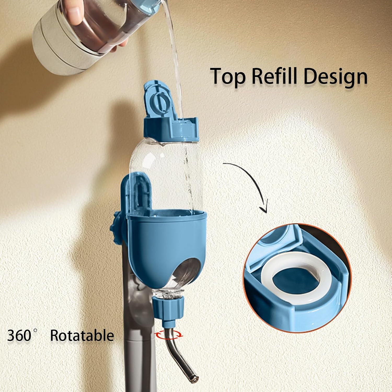 Cage Water Bottle Dispenser for Small Animals