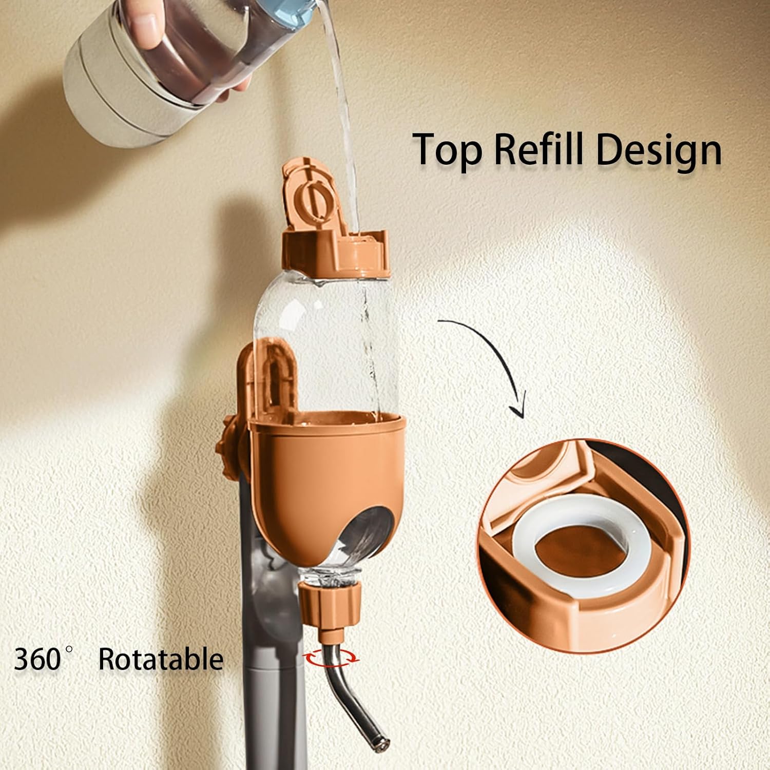 Cage Water Bottle Dispenser for Small Animals