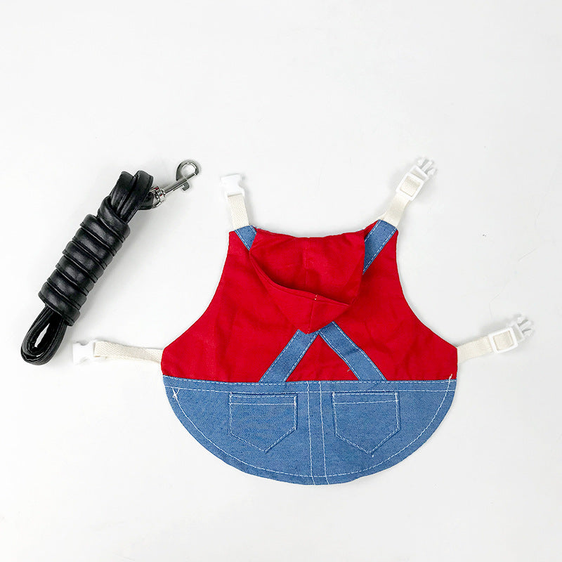 Rabbit Denim Jacket Harness & Leash Set