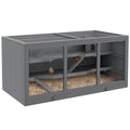 Oversized Wooden Hamster & Gerbil Habitat with Open Roof