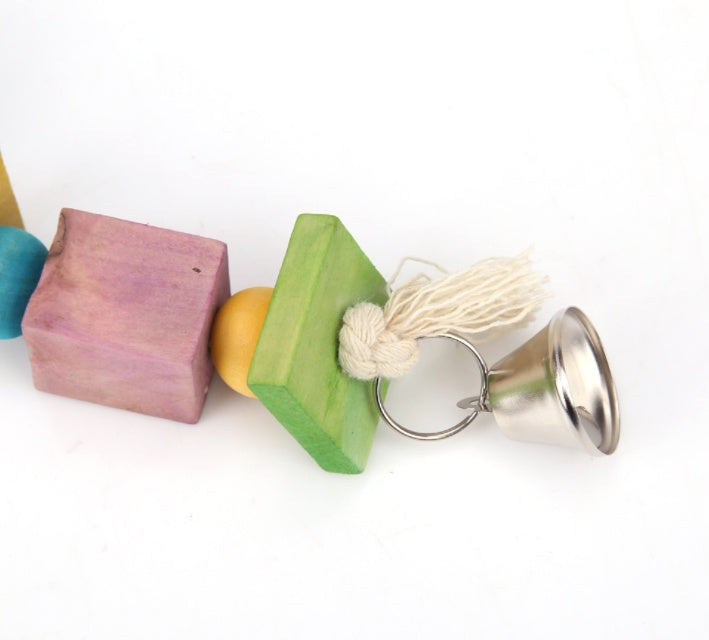 Colorful Hanging Bells & Swing Toy for Parrots