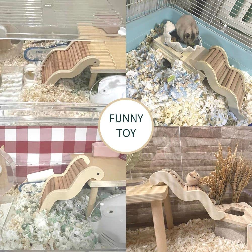 Solid Wood Ladder Accessory for Hamster Cages