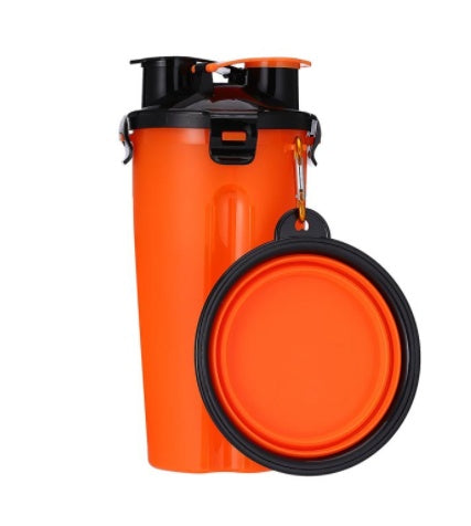 2-in-1 Portable Pet Water Bottle & Silicone Bowl