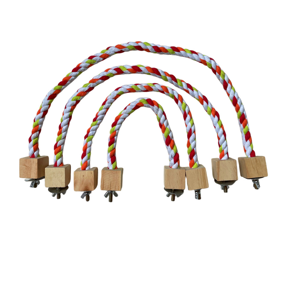 Parrot Climbing Rope & Swing Rings — Multiple Sizes
