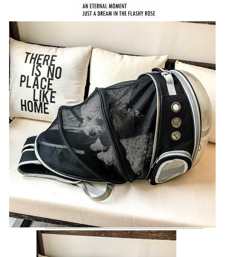 Space Capsule Bubble Backpack Pet Carrier — 360° View