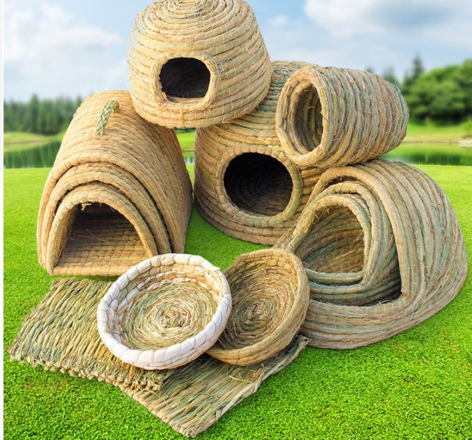 Natural Grass Nest Bed for Rabbits & Small Pets