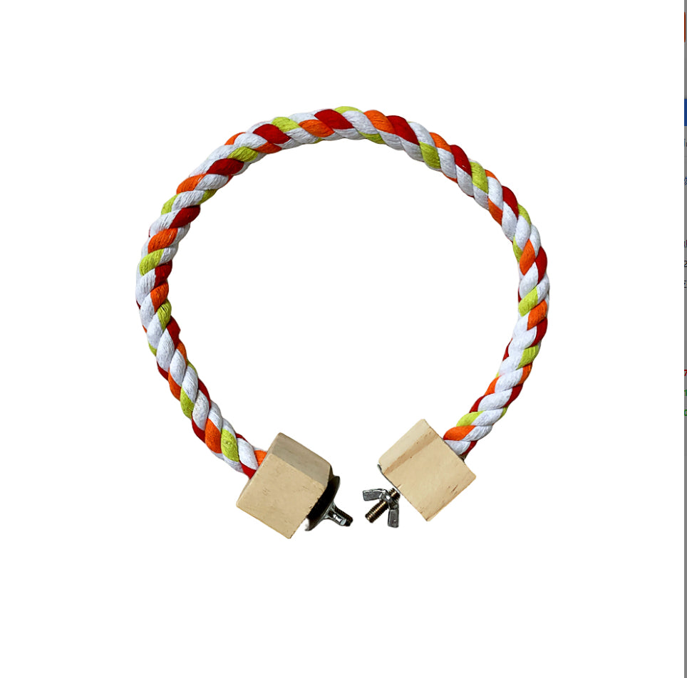 Parrot Climbing Rope & Swing Rings — Multiple Sizes