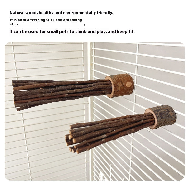 Natural Apple Wood Molar Chew Sticks for Small Pets